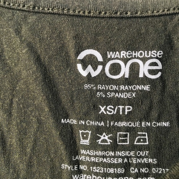 Warehouse 1 Green Lace up T shirt, ruffled - Picture 3 of 3